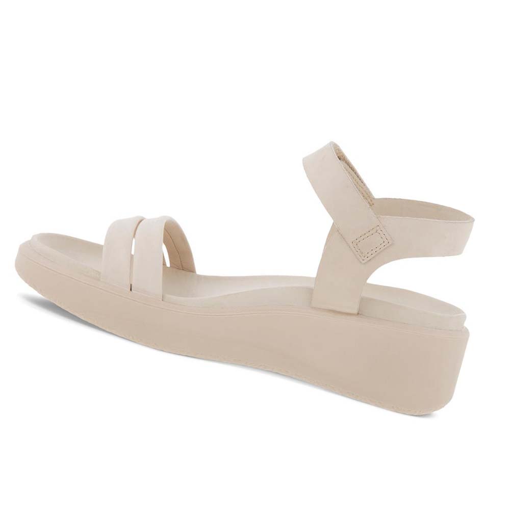 Women's Ecco Flowt Lx Wedge Sandals White | Canada 184AHK